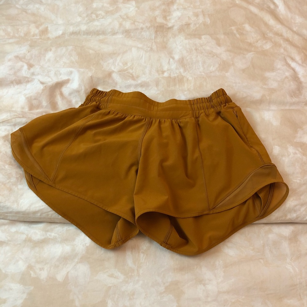 Mustard lululemon shorts